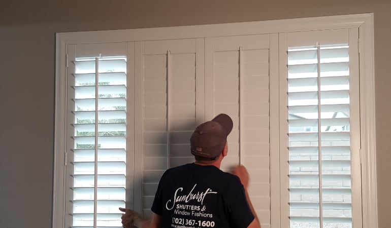 Installation of plantation shutters in Southern California